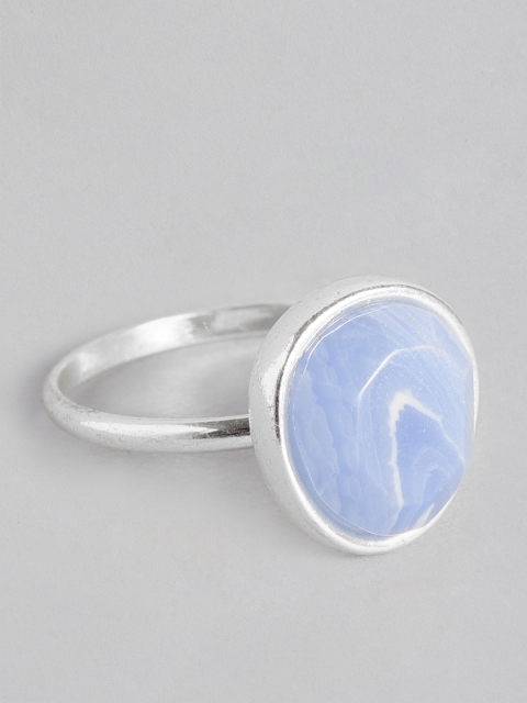 

Accessorize Women Blue & Silver-Toned Finger Ring