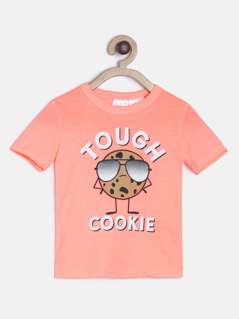 

OSHKOSH Bgosh Boys Orange Printed Round Neck T-shirt