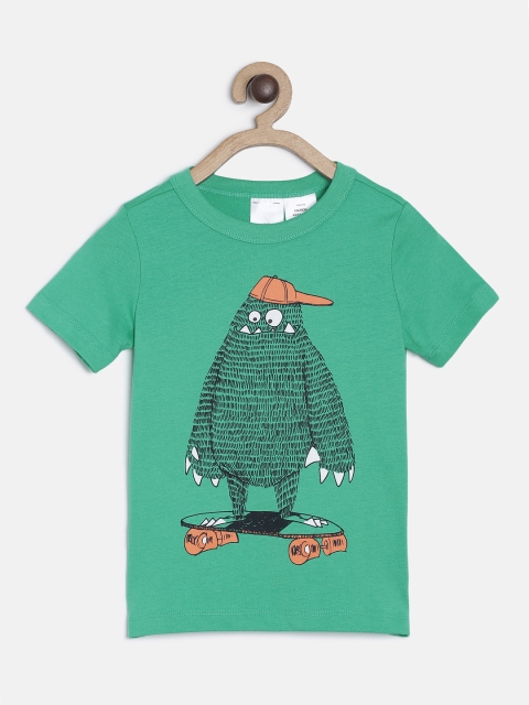 

OSHKOSH Bgosh Boys Green Printed Round Neck T-shirt
