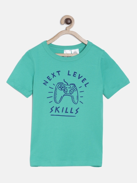 

OSHKOSH Bgosh Boys Green Printed Round Neck T-shirt