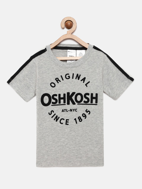 

OSHKOSH Bgosh Boys Grey Printed Round Neck T-shirt