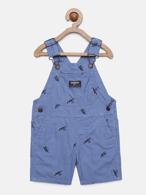 

OSHKOSH Bgosh Boys Blue Printed Dungarees