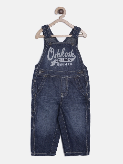 

OSHKOSH Bgosh Girls Blue Solid Denim Dungarees