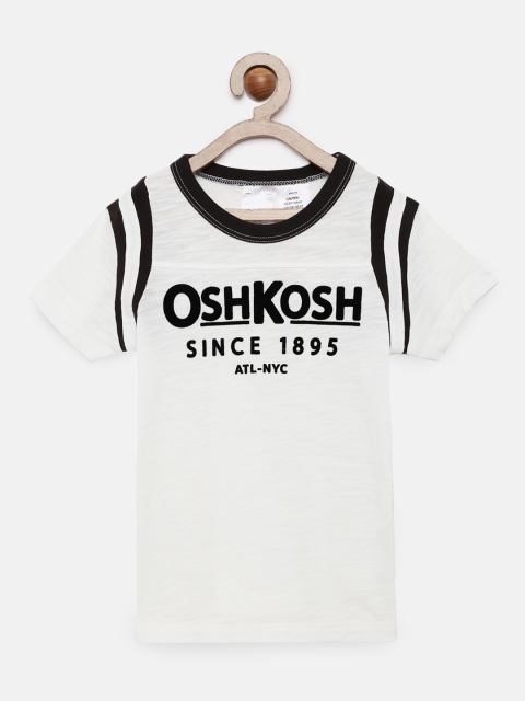 

OSHKOSH Bgosh Boys White Printed Round Neck T-shirt