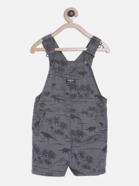 

OSHKOSH Bgosh Boys Grey Printed Dungarees