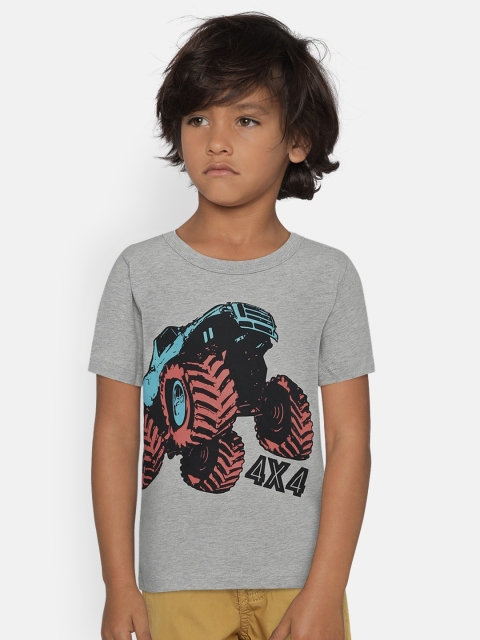 

OSHKOSH Bgosh Boys Grey Printed Round Neck T-shirt