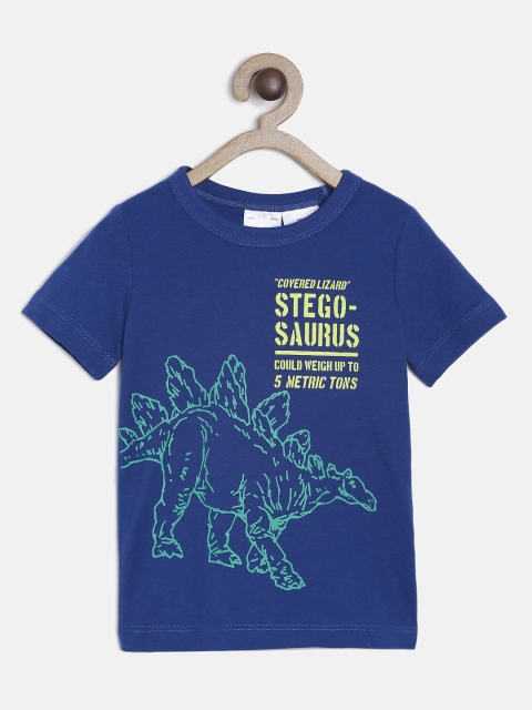 

OSHKOSH Bgosh Boys Blue Printed Round Neck T-shirt