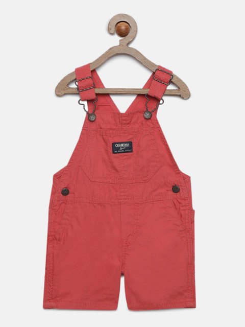 

OSHKOSH Bgosh Boys Red Solid Dungarees