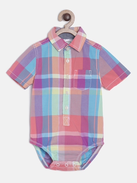 

OSHKOSH Bgosh Boys Multicoloured Checked Bodysuit, Multi