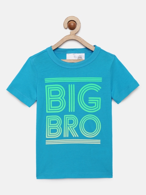 

OSHKOSH Bgosh Boys Blue Printed Round Neck T-shirt