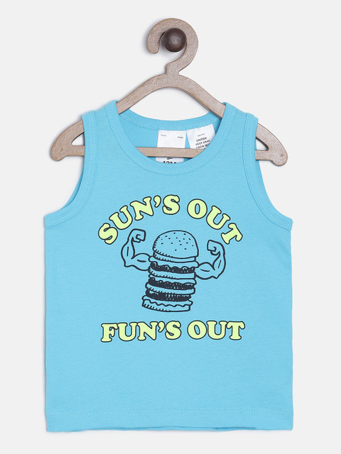 

OSHKOSH Bgosh Boys Blue Printed Round Neck T-shirt