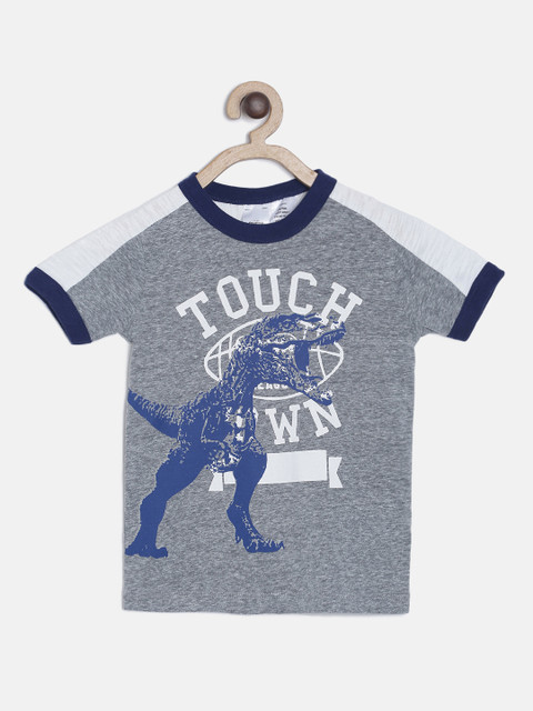 

OSHKOSH Bgosh Boys Grey Printed Round Neck T-shirt