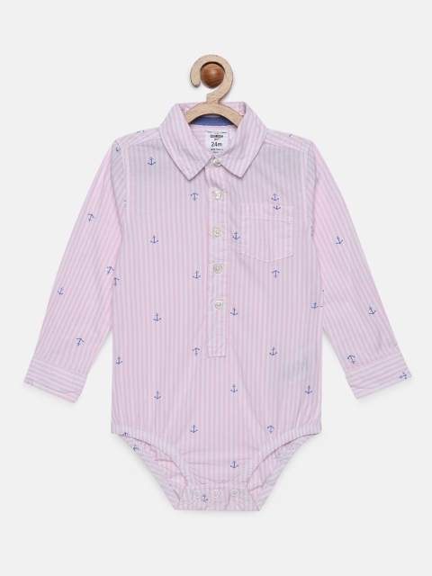 

OSHKOSH Bgosh Boys Pink Printed Bodysuit