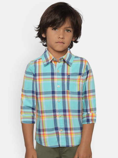 

OSHKOSH Bgosh Boys Multicoloured Regular Fit Checked Casual Shirt, Multi