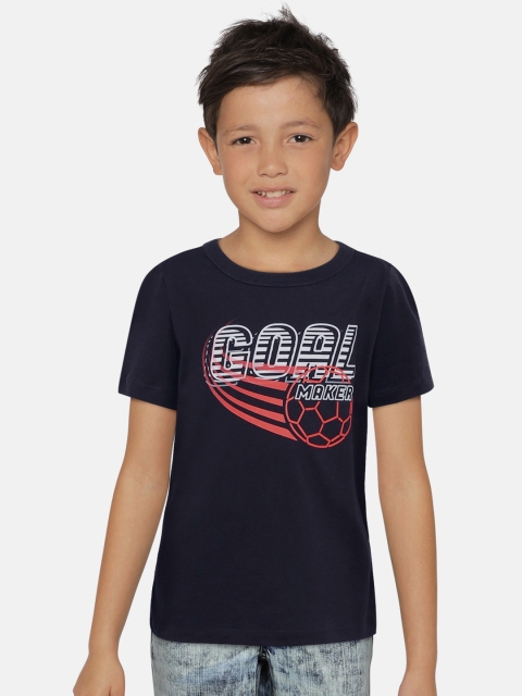 

OSHKOSH Bgosh Boys Charcoal Grey Printed Round Neck T-shirt