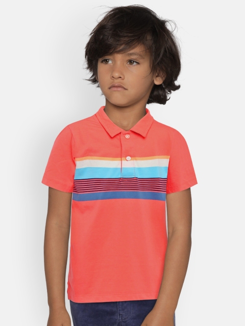 

OSHKOSH Bgosh Boys Multicoloured Striped Polo Collar T-shirt, Multi