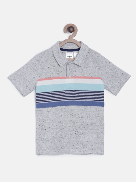 

OSHKOSH Bgosh Boys Multicoloured Striped Polo Collar T-shirt, Multi