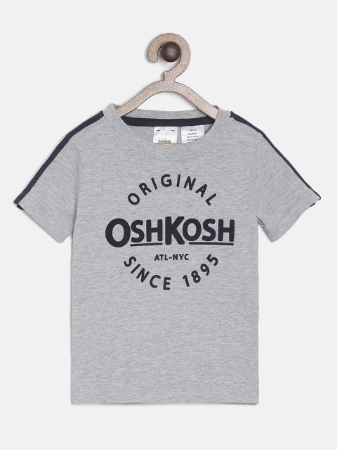 

OSHKOSH Bgosh Boys Grey Printed Round Neck T-shirt