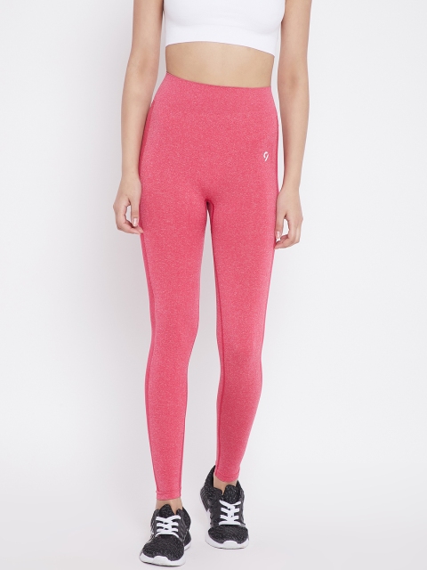 

C9 AIRWEAR Women Pink Solid Slim-Fit Tights