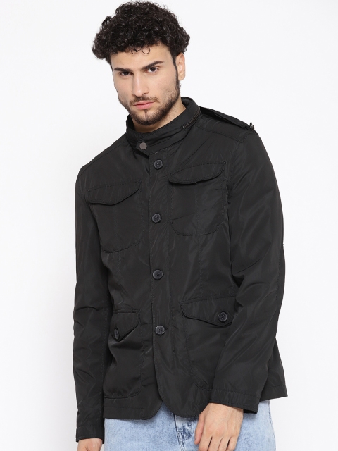 

Blackberrys Men Black Solid Tailored Jacket