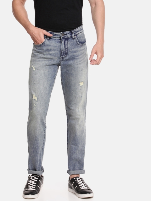 

Calvin Klein Jeans Men Blue Skinny Fit Mid-Rise Mildly Distressed Stretchable Jeans