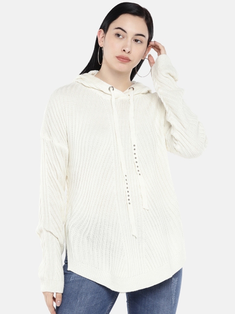 

Deal Jeans Women Off-White Solid Sweater