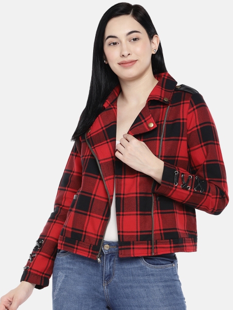 

Deal Jeans Women Red Checked Jacket