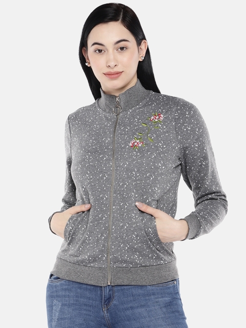 

Deal Jeans Women Grey Printed Sweatshirt