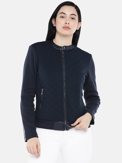 

Deal Jeans Women Navy Blue Solid Jacket