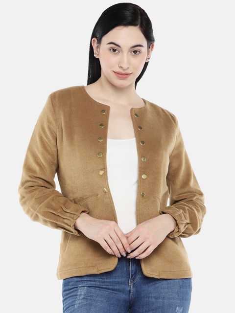 

Deal Jeans Women Khaki Brown Solid Peacoat