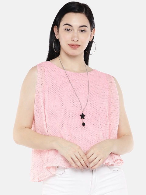 

Deal Jeans Women Pink Printed A-Line Top