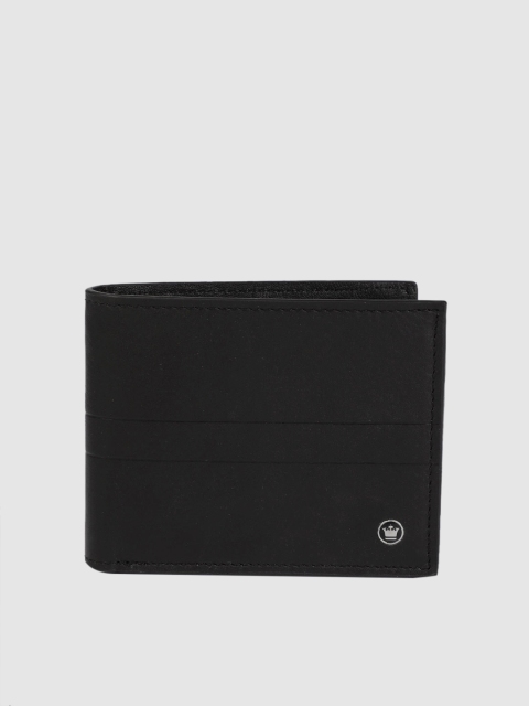 

Louis Philippe Sport Men Black Solid Two Fold Leather Wallet