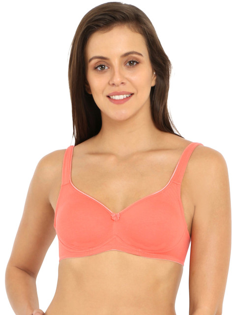 

Jockey Coral Pink Solid Non-Wired Non Padded Everyday Bra
