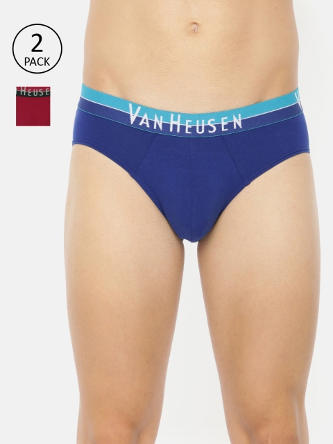 

Van Heusen Men Assorted Pack of 2 Antibacterial Briefs 10005, Blue