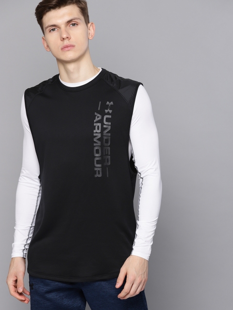 

UNDER ARMOUR Men Black Printed Loose Fit MK-1 Terry T-Shirt