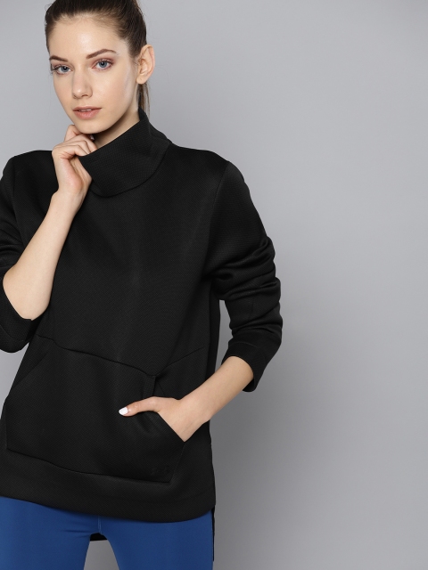 

UNDER ARMOUR Women Black Printed Move Mock Sweatshirt
