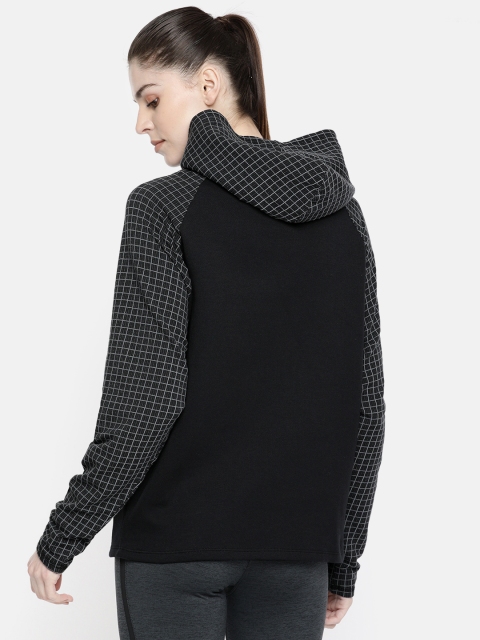 

Reebok Women Black Solid TS Q4 Hooded Training Sweatshirt