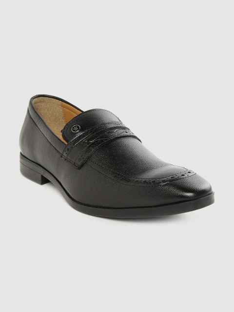 

Louis Philippe Men Black Solid Formal Leather Slip Ons