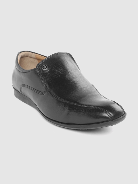 

Louis Philippe Men Black Leather Formal Slip-Ons
