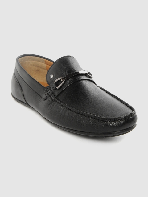 

Louis Philippe Men Black Leather Driving Shoes