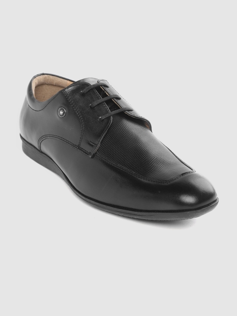 

Louis Philippe Men Black Leather Textured Formal Derbys