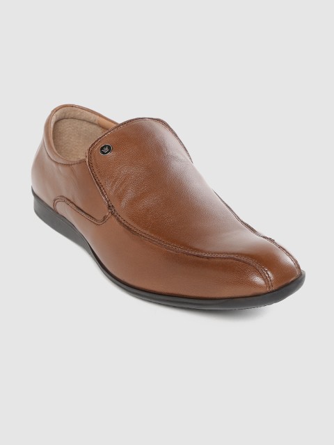 

Louis Philippe Men Brown Leather Formal Slip-Ons