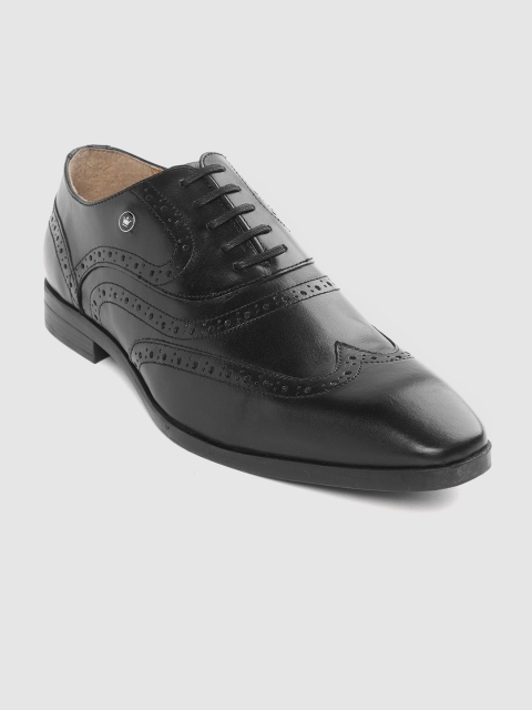 

Louis Philippe Men Black Leather Formal Brogues