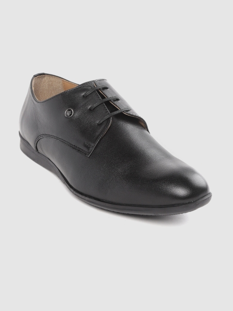 

Louis Philippe Men Black Solid Formal Leather Derbys