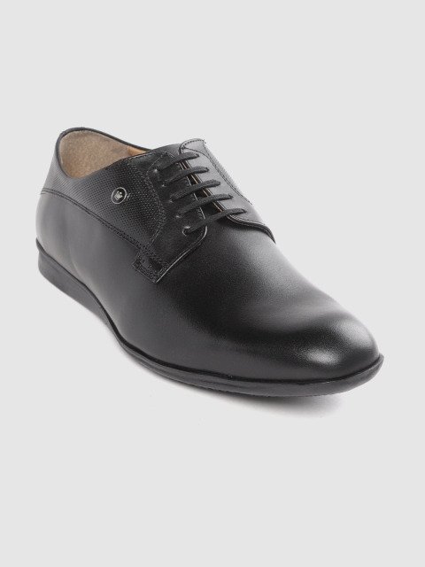 

Louis Philippe Men Black Solid Formal Leather Derbys
