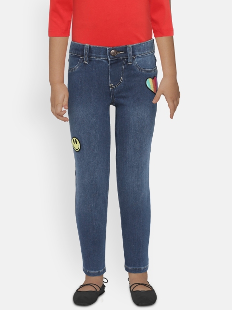 

OSHKOSH Bgosh Girls Blue Regular Fit Mid-Rise Jeggings