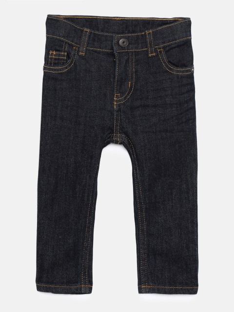 

OSHKOSH Bgosh Boys Navy Blue Skinny Fit Mid-Rise Clean Look Stretchable Jeans
