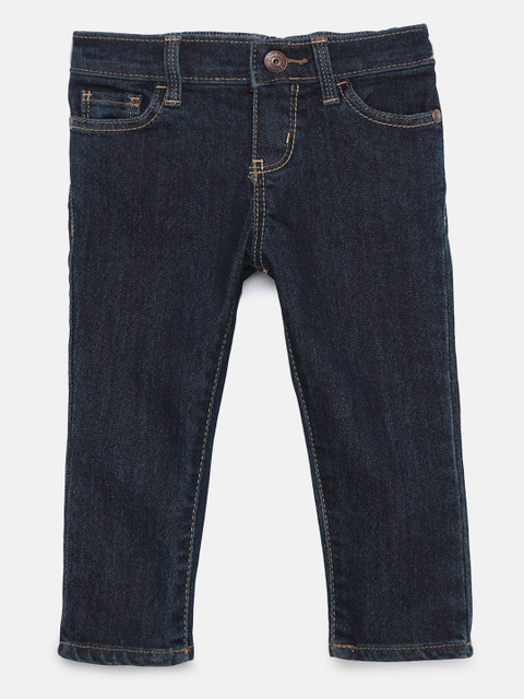 

OSHKOSH Bgosh Girls Navy Blue Skinny Fit Mid-Rise Clean Look Stretchable Jeans