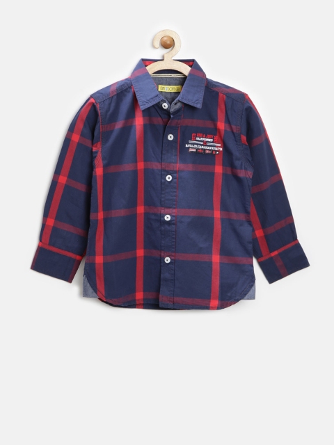 

Gini & Jony Boys Navy Checked Shirt, Navy blue