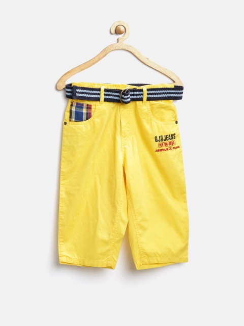 

GJ Unltd Jeans by Gini & Jony Boys Yellow 3/4th Shorts